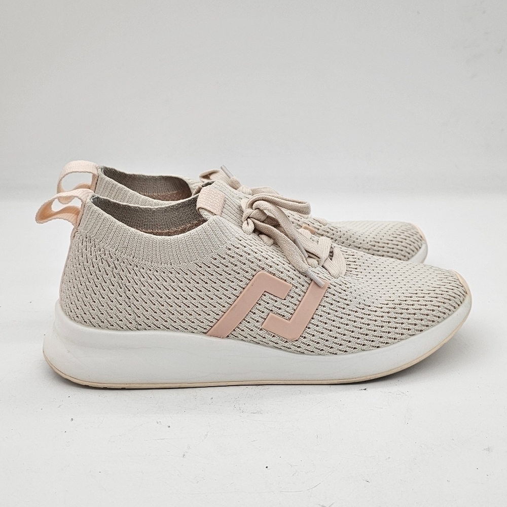 Rollie Bone & Blush Bolt Overlay Lace UpRound Toe Breathable Sneaker Size 9 - Picture 9 of 10